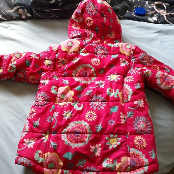 🎉Host Pick🎊 Floral print girl's fleece puffer jacket - Picture 7 of 12